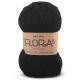 DROPS Flora Uni Colour - 06 zwart - Wol Garen