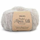 DROPS Brushed Alpaca Silk Uni Colour - 02 lichtgrijs - Wol Garen