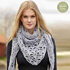 Patroon Gehaakte Omslagdoek/Sjaal "Frost Flowers" - Drops Design