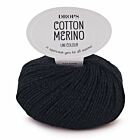 DROPS Cotton Merino Uni Colour - 02 zwart - Wol/Katoen Garen