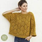 Patroon Gebreide Trui "Summer Shells" met raglan en kantpatroon - Drops Design