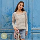 Patroon Gehaakte Trui "Miles Away" met kantpatroon - Drops Design
