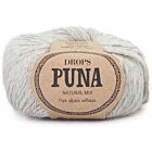 DROPS Puna Natural Mix - 07 lichtgrijs - Wol Garen