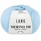 Lang Yarns Merino 150 - 74 ijsblauw - Merinowol Garen