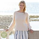 Patroon Gebreide Trui "Soft Moonlight" met raglan en ballonmouwen - Drops Design