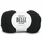 DROPS Belle Uni Colour - 08 zwart - Katoen Garen