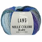 Lang Yarns Mille Colori Baby - 88 petrol/jeans/lila/grijs - Merinogaren