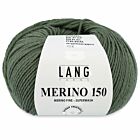 Lang Yarns Merino 150 - 98 olijfgroen - Merinowol Garen