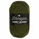 Scheepjes Chunky Monkey - 1027 moss green - Acryl Garen