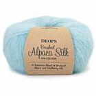 DROPS Brushed Alpaca Silk Uni Colour - 15 licht zeegroen - Wol Garen