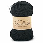 DROPS Bomull-Lin Uni Colour - 16 zwart - Katoen/Linnen Garen