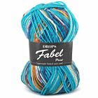 DROPS Fabel Print - 162 blue sea - Wol Garen