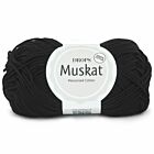 DROPS Muskat Uni Colour - 17 zwart - Katoen Garen