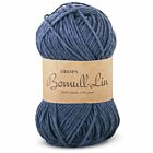 DROPS Bomull-Lin Uni Colour - 21 donkerblauw - Katoen/Linnen Garen