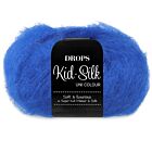 DROPS Kid-Silk Uni Colour - 21 kobaltblauw - Mohair Garen