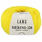 Lang Yarns Merino 120 - 214 geel - Merinowol Garen