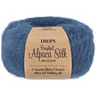 DROPS Brushed Alpaca Silk Uni Colour - 25 staalblauw - Wol Garen