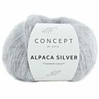 Katia Concept Alpaca Silver - 255 lichtgrijs met zilver - Glans Garen
