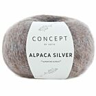 Katia Concept Alpaca Silver - 257 bruin met zilver - Glans Garen