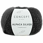 Katia Concept Alpaca Silver - 263 zwart met zilver - Glans Garen