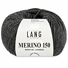 Lang Yarns Merino 150 - 270 donkergrijs mix - Merinowol Garen
