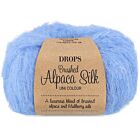 DROPS Brushed Alpaca Silk Uni Colour - 28 oceaanblauw - Wol Garen