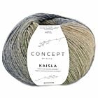 Katia Concept Kaisla Socks - 350 blauw oker kaki - Sokkengaren