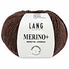 Lang Yarns Merino Plus - 368 donkerbruin mix - Merinowol Garen