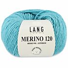Lang Yarns Merino 120 - 372 aquablauw mix - Merinowol Garen