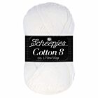 Scheepjes Cotton 8 - 502 wit - Katoen Garen