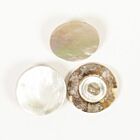 DROPS Blinde Knoop Wit Nr 523 (per stuk) - 15mm - Parelmoer Knopen