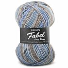 DROPS Fabel Long Print - 604 ocean view - Wol Garen