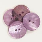 DROPS Ronde Knoop Paars Nr 609 (per stuk) - 20mm - Parelmoer Knopen