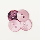 DROPS Ronde Knoop Roze Nr 622 (per stuk) - 15mm - Parelmoer Knopen