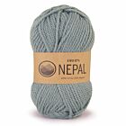 DROPS Nepal Uni Colour - 7139 grijs/groen - Wol Garen