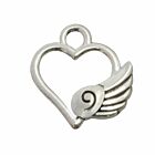 Bedeltje Cupido Hart - Antiek Zilver Bedels