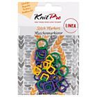 KnitPro Metalen Steekmarkeerders Linea - 40 stuks - Rond & vierkant in 2 maten