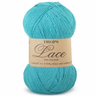 drops lace kantgaren bol in turquoise kleur