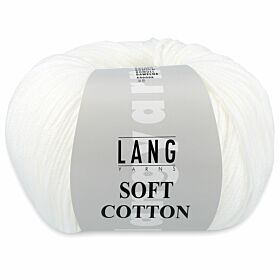 Lang Yarns Soft Cotton 01 wit - Katoen Garen