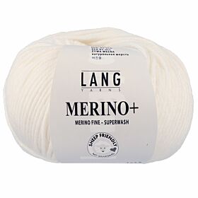 Lang Yarns Merino Plus 02 ecru / offwhite / naturel / creme - Merinowol Garen