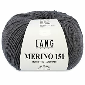 Lang Yarns Merino 150 - 03 steengrijs donker - Merinowol Garen
