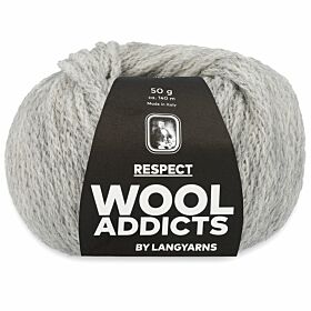 WoolAddicts Respect 03 lichtgrijs mix - Merino/Alpaca Garen