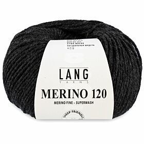 Lang Yarns Merino 120 - 05 antraciet mix gemêleerd - Merinowol Garen