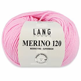 Lang Yarns Merino 120 - 09 lichtroze - Merinowol Garen