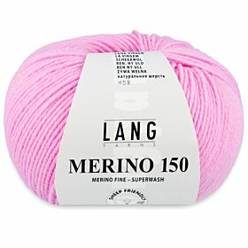 Lang Yarns Merino 150 - 09 roze - Merinowol Garen