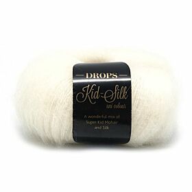 DROPS Kid-Silk Uni Colour - 01 naturel - Mohair Garen