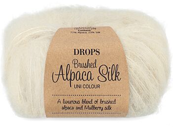 DROPS Brushed Alpaca Silk Uni Colour - 01 naturel - Wol Garen 1