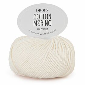 DROPS Cotton Merino Uni Colour - 01 naturel - Wol/Katoen Garen