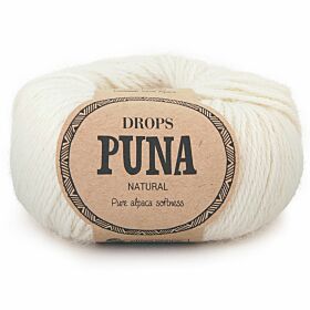 Drops Puna Natural Uni Colour - 01 naturel - Alpaca Wol Garen