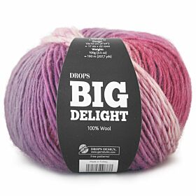 DROPS Big Delight Print - 01 rozentuin - Wol Garen